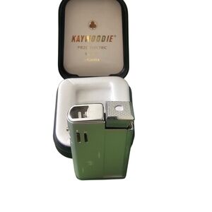 Vintage New Kaywoodie Piezo Electric Butane Lighter Silver Butane Lighter